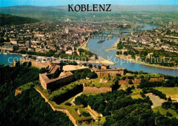 72852910 Koblenz Rhein Festung Ehrenbreitstein Deutsches Eck Mainmuendung Fliege - Koblenz