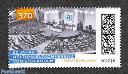 Germany, Federal Republic 2022 World Environmental Congres Stockholm 1v, Mint NH, Nature - Environment - Nuevos