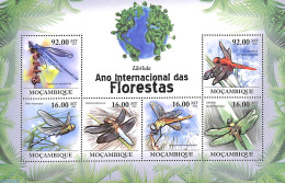 Mozambique 2011 Dragonflies 6v M/s, Mint NH, Nature - Insects - Mozambico
