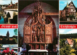 72852819 Creglingen Bruecke Wehr Fachwerkhaus Altar Creglingen - Autres & Non Classés