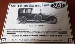 Pubblicità D'epoca Società Ceirano Automobili Torino Scat - Advertising