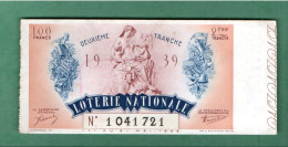 FRANCE . LOTERIE NATIONALE . " Mme LE GUEN TABAC BREST " . 1939 - Ref. N°13021 - - Loterijbiljetten