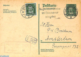 Germany, Empire 1928 Reply Paid Postcard 8/8pf, Used Postal Stationary - Covers & Documents