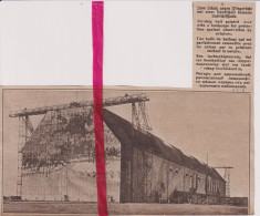 Oorlog Guerre 14/18 - Hangar Zeppelin , Dirigeable - Orig. Knipsel Coupure Tijdschrift Magazine - 1918 - Ohne Zuordnung