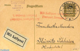 Germany, Empire 1926 Airmail Postcard 15pf , Used Postal Stationary - Cartas & Documentos