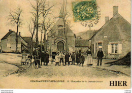 45 Mini Reproduction CHATEAUNEUF SUR LOIRE Vers Jargeau Orléans Chapelle De La Bonne Dame VOIR ZOOM Landau Ancien Vélo - Jargeau