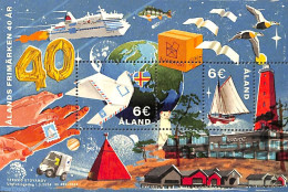 Aland 2024 40 Years Stamps S/s, Mint NH, Transport - Post - Ships And Boats - Post