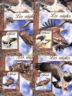 Djibouti 2016 Eagles 4 S/s, Mint NH, Nature - Birds - Birds Of Prey - Dschibuti (1977-...)