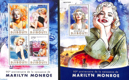 Djibouti 2016 Marilyn Monroe 2 S/s, Mint NH, Performance Art - Marilyn Monroe - Movie Stars - Acteurs