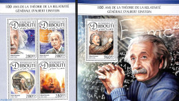 Djibouti 2016 Albert Einstein 2 S/s, Mint NH, History - Science - Nobel Prize Winners - Physicians - Prix Nobel