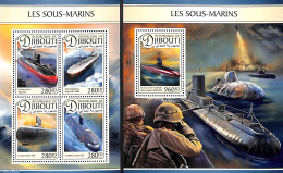 Djibouti 2016 Submarines 2 S/s, Mint NH, Transport - Ships And Boats - Schiffe