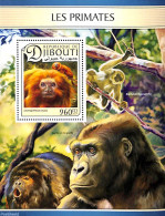 Djibouti 2017 Primates S/s, Mint NH, Nature - Monkeys - Gibuti (1977-...)