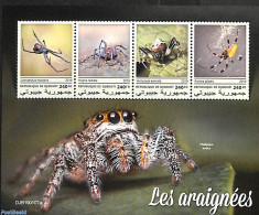 Djibouti 2019 Spiders 4v M/s, Mint NH, Nature - Animals (others & Mixed) - Gibuti (1977-...)