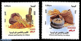 Libya Kingdom 2023 Wheat And Barley 2v, Mint NH, Health - Various - Food & Drink - Agriculture - Alimentación