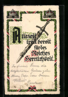 AK Allzeit Treu Bereit..., Schwert Und Spruch  - Weltkrieg 1914-18