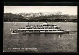 AK MS Seeshaupt Mit Zugspitzpanorama, Bodensee  - Altri & Non Classificati