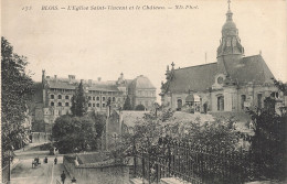 41-BLOIS L EGLISE SAINT VINCENT ET LE CHÂTEAU-N°T5280-B/0373 - Blois