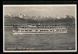 AK Motorschiff Allgäu Mit Den Alpen,   - Autres & Non Classés