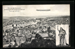 AK Lüttich, Zeppelin über Der Am 8. August 1914 Eingenommenen Stadt  - Dirigibili