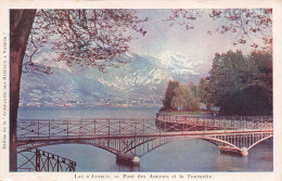 74-LAC D ANNECY PONT DES AMOURS ET LA TOURNETTE-N°T5280-G/0303 - Sonstige & Ohne Zuordnung