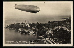 AK Friedrichshafen, Luftschiff LZ 127 Graf Zeppelin In Voller Fahrt Vom Flugzeug Aus Gesehen  - Airships