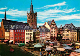 72851934 Trier Mosel Hauptmarkt Mit Petrusbrunnen Und St Gangolph Kirche Trier - Trier