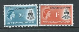 Cayman Islands 1959 New Constitution Set 2 MNH - Kaaiman Eilanden