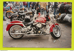 Photo KODAK Originale MOTO HARLEY DAVIDSON Coke PUB Coca Cola En 1992 Autres Motos Side Car Chien - Sonstige & Ohne Zuordnung