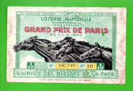 FRANCE . LOTERIE NATIONALE . " GRAND PRIX DE PARIS 1936 " - Ref. N°13027 - - Billetes De Lotería
