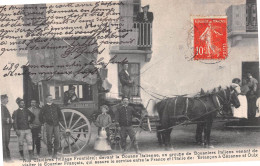 Aux CLAVIERES (Italie/Hautes-Alpes) - Diligence Courrier Français, Frontière, Douaniers Italiens - Voyagé 1910 (2 Scans) - Autres & Non Classés