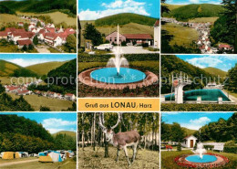 72850474 Lonau Fliegeraufnahme Brunnen Freibad Camping Lonau - Herzberg