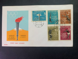 Albania 1964 Olympic Games FDC - Ete 1964: Tokyo