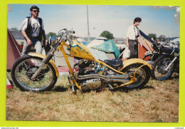 Photo KODAK Originale MOTO HARLEY DAVIDSON ? Camping Rassemblement ? En 1993 - Autres & Non Classés