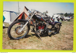 Photo KODAK Originale MOTO HARLEY DAVIDSON Camping Rassemblement ? En 1993 - Andere & Zonder Classificatie