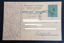 #21  Yugoslavia Kingdom Postal Stationery - 1931  Bitola  Macedonia To Zagreb Croatia - Postwaardestukken