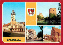 72849464 Salzwedel Hotel Schwarzer Adler Burgturm Lorenzkirche Salzwedel - Salzwedel