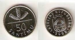 (!) Latvia 2009 Coin 50 Santimu -2009 Y - UNC - Letonia