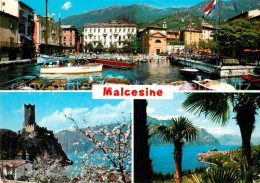 72849186 Malcesine Lago Di Garda Hafen Turm Panorama Malcesine - Sonstige & Ohne Zuordnung