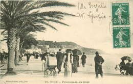 Top Promotion 2 Cpa 06 NICE. Promenade Du Midi Et Vue Route De Villefranche 1909 - Panoramic Views