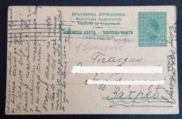 #21  Yugoslavia Kingdom Postal Stationery -  Zagreb Croatia - Postwaardestukken