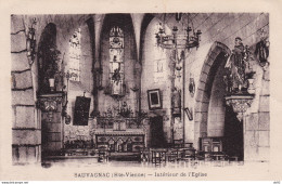 HAUTE VIENNE SAUVAGNAC INTERIEUR DE L EGLISE - Autres & Non Classés