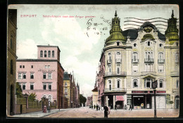 AK Erfurt, Bahnhofstrasse Nach Dem Anger Gesehen  - Erfurt