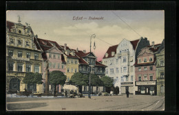 AK Erfurt, Fischmarkt Mit Cafe Roland Und Putzgeschäft Geschw. Zodick  - Erfurt