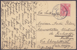 Pays-Bas - CP Affr. 3c Càd SLUIS /8 SEPT 1913 Pour Administrateur Territorial André Gilson à KIMBUNDJI Katanga Via South - Cartas & Documentos
