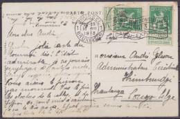 CP Tournai Affr. 2x N°110 Flam. BRUXELLES /16.VII 1913 Pour Administrateur Territorial André Gilson à KIMBUNDJI Katanga  - Briefe U. Dokumente