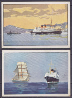 Lot 4 CPA Bateaux De La Ligne Ostende-Douvres - Voir Scans - Traghetti