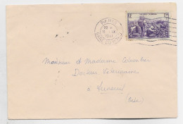 FRANCE SURTAXE 1FR50 SECOURS NATIONAL VENDANGES SEUL LETTRE COVER MEC PARIS GARE DU NORD 6.IX.1941 - 1921-1960: Modern Tijdperk