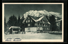 AK Oberstdorf, Ansicht Der Pension Tanneck Im Winter  - Oberstdorf