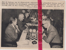 Helmond - Schaken, Schaaktornooi In Hotel St Lambert - Orig. Knipsel Coupure Tijdschrift Magazine - 1936 - Unclassified