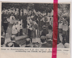 Utrecht - Begrafenis Mgr. Jansen, Aartsbisschop - Orig. Knipsel Coupure Tijdschrift Magazine - 1936 - Unclassified